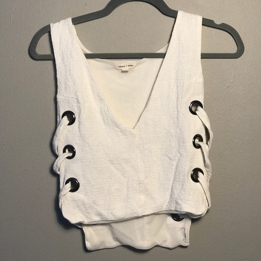 UO open side laced crop top